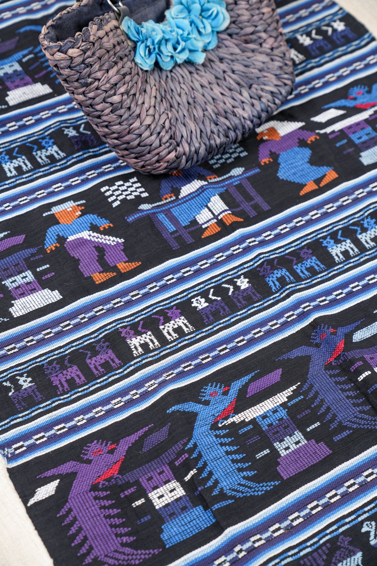 Vintage Mayan Kiche Textile 6'4" x 3'