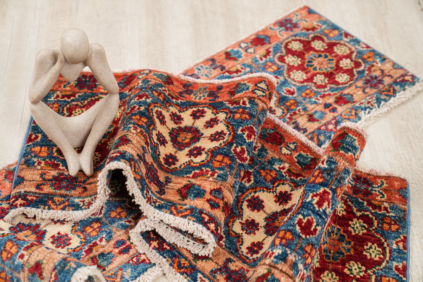 Vintage Afghan Rug (PAIR) 3'4" x 1'