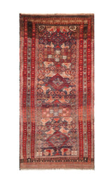 Vintage tribal Baloch Rug 6'3" x 3'2"