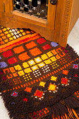 Vintage Scandinavian rya rug 2'7" x 1'6"