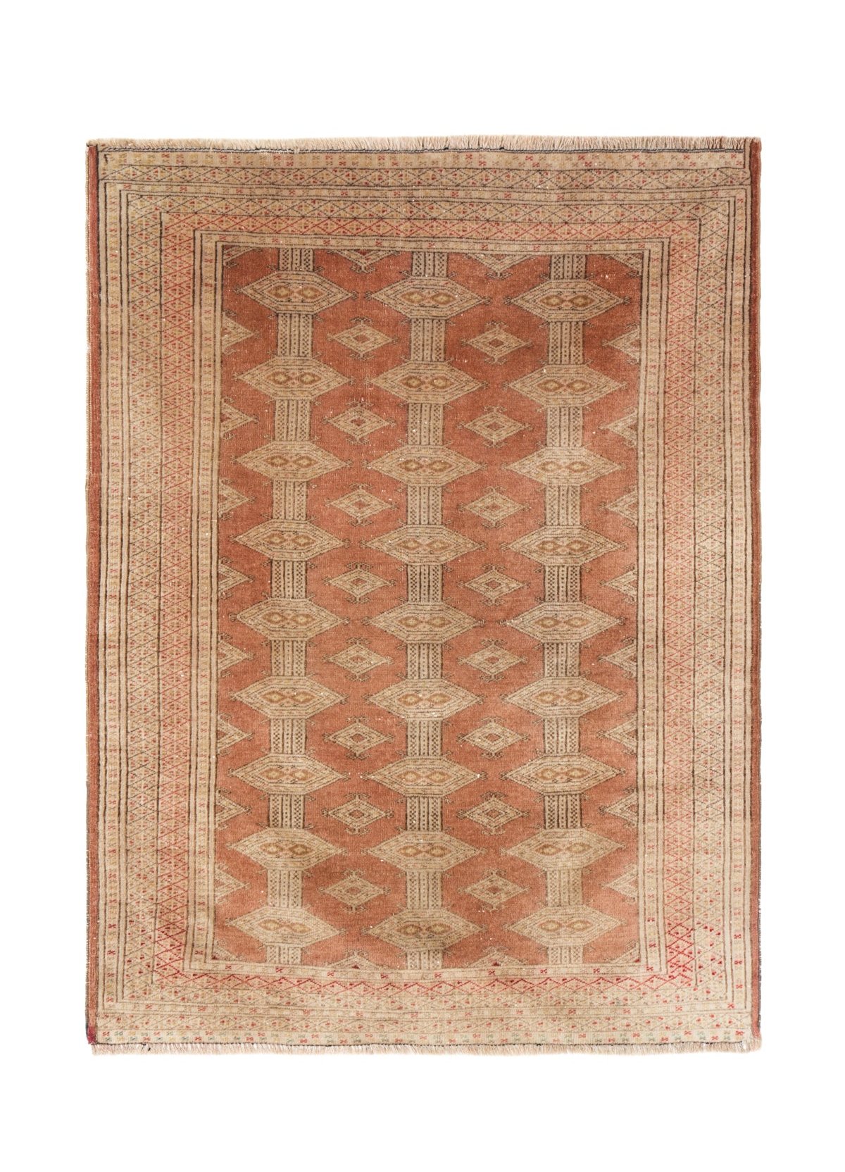Vintage Turkoman Sarouk Rug 4'5" x 3'4"