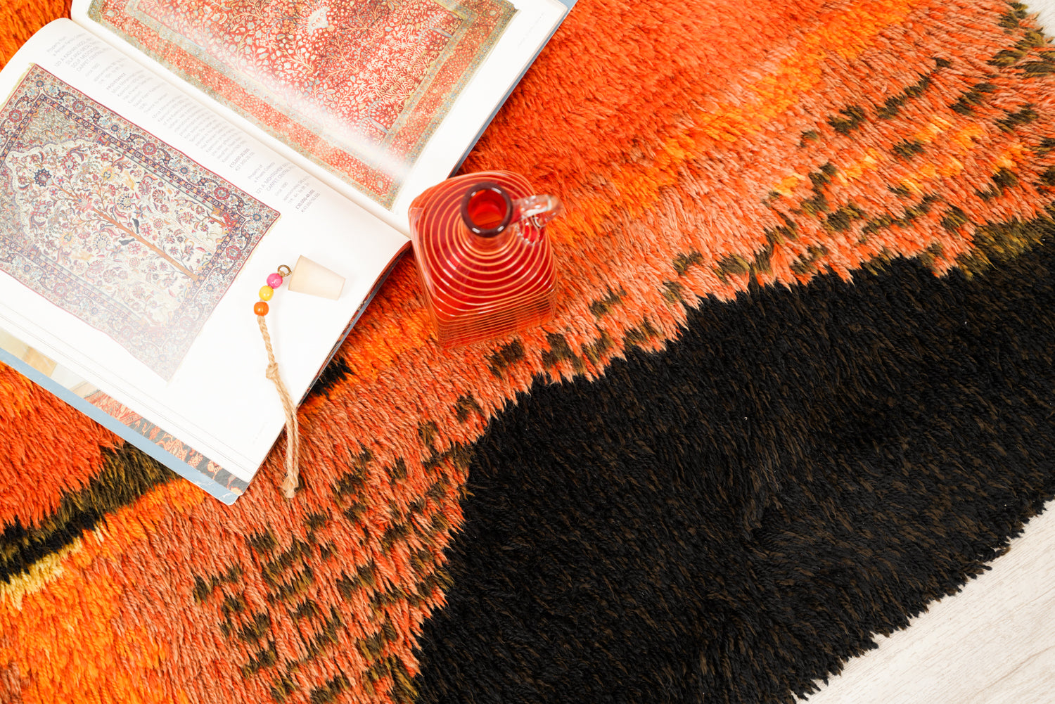 Vintage Scandinavian Pictorial Rya Rug 4' x 2'8"