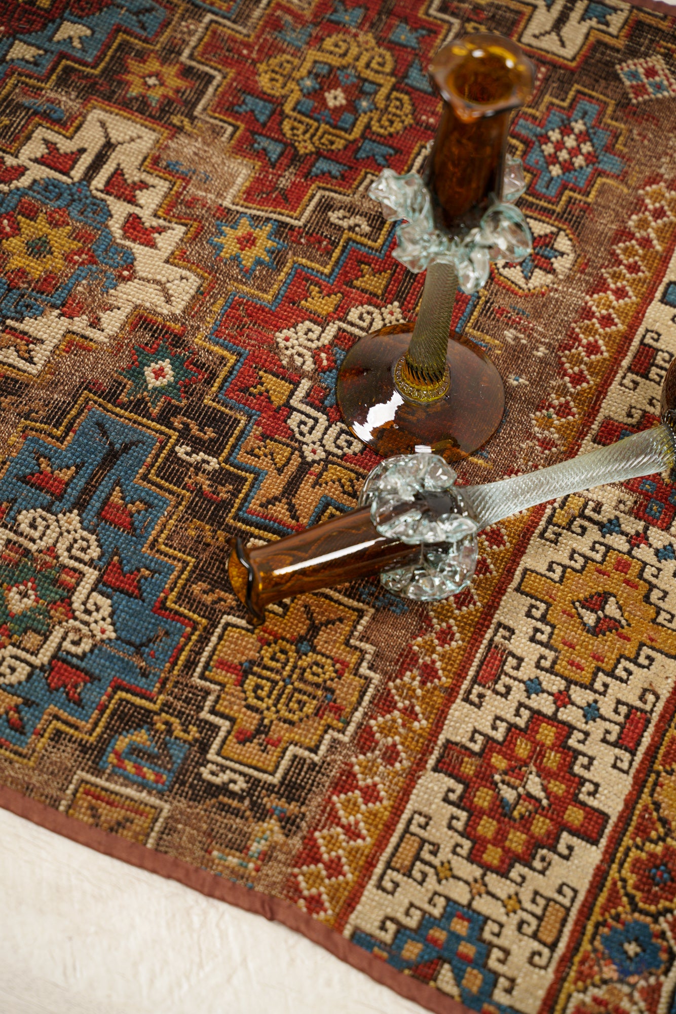 Antique Turkish Konya Rug 2'4" x 2'2" (Fragment)