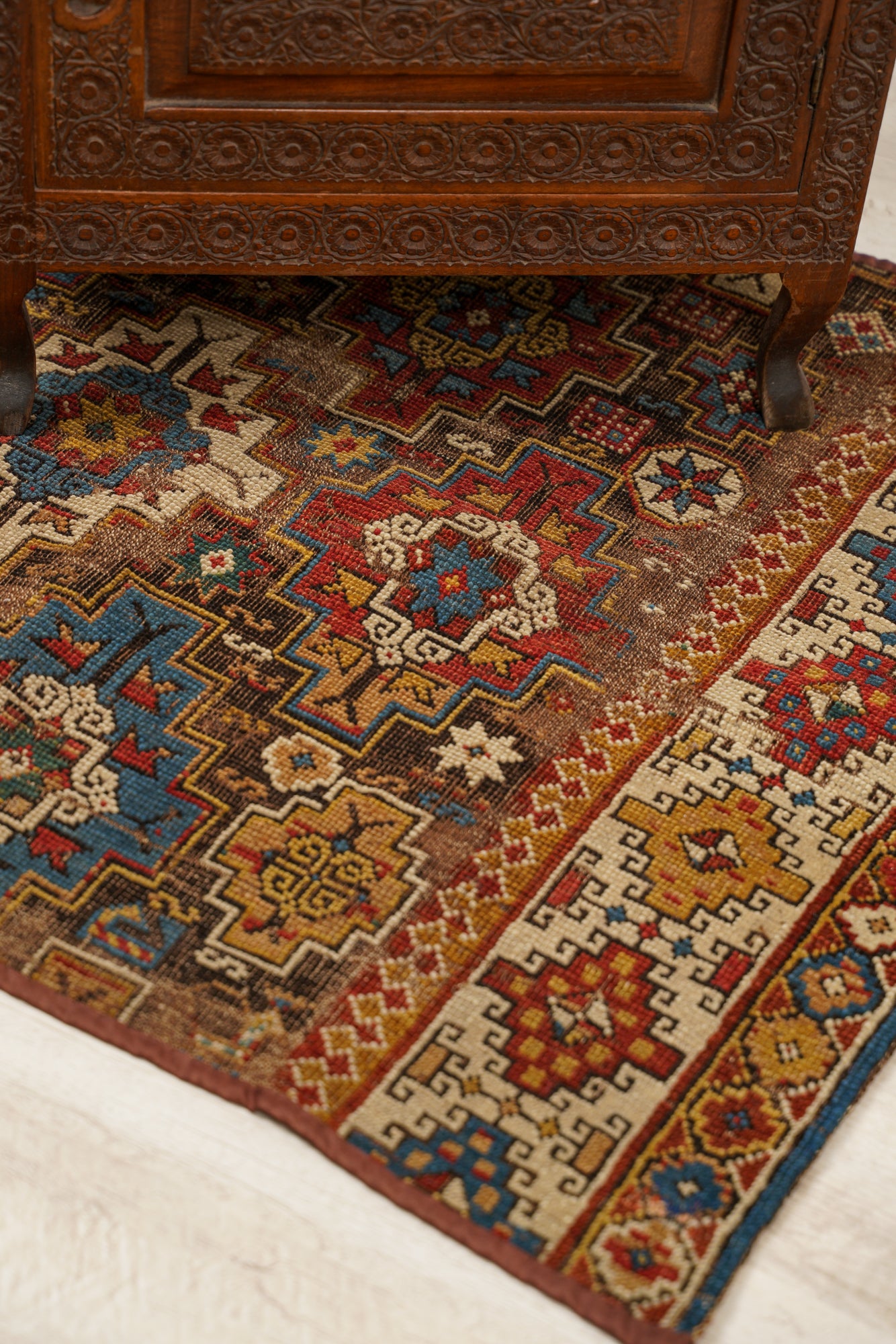 Antique Turkish Konya Rug 2'4" x 2'2" (Fragment)