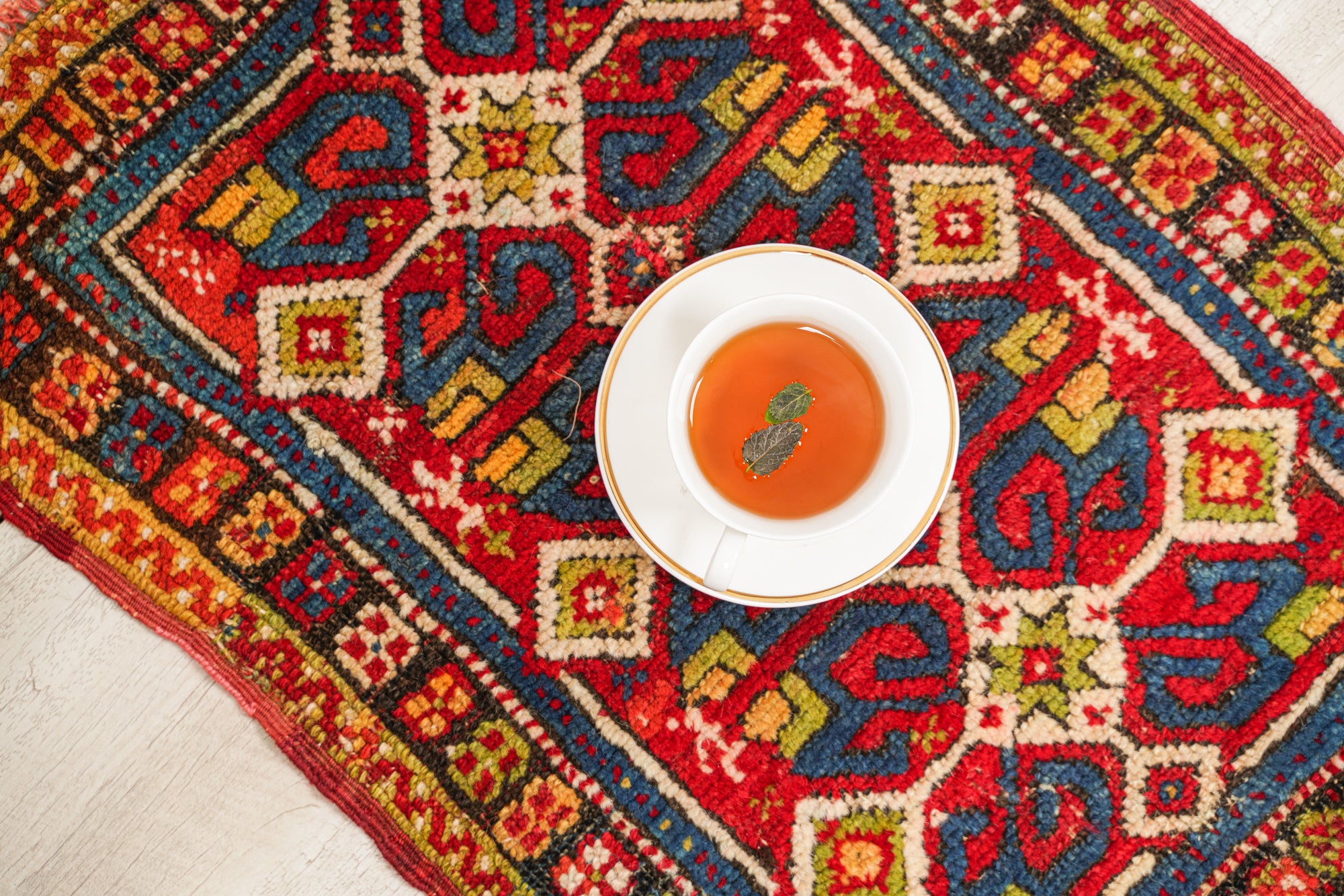 Antique Turkish Bergama Rug 2' x 1'6"