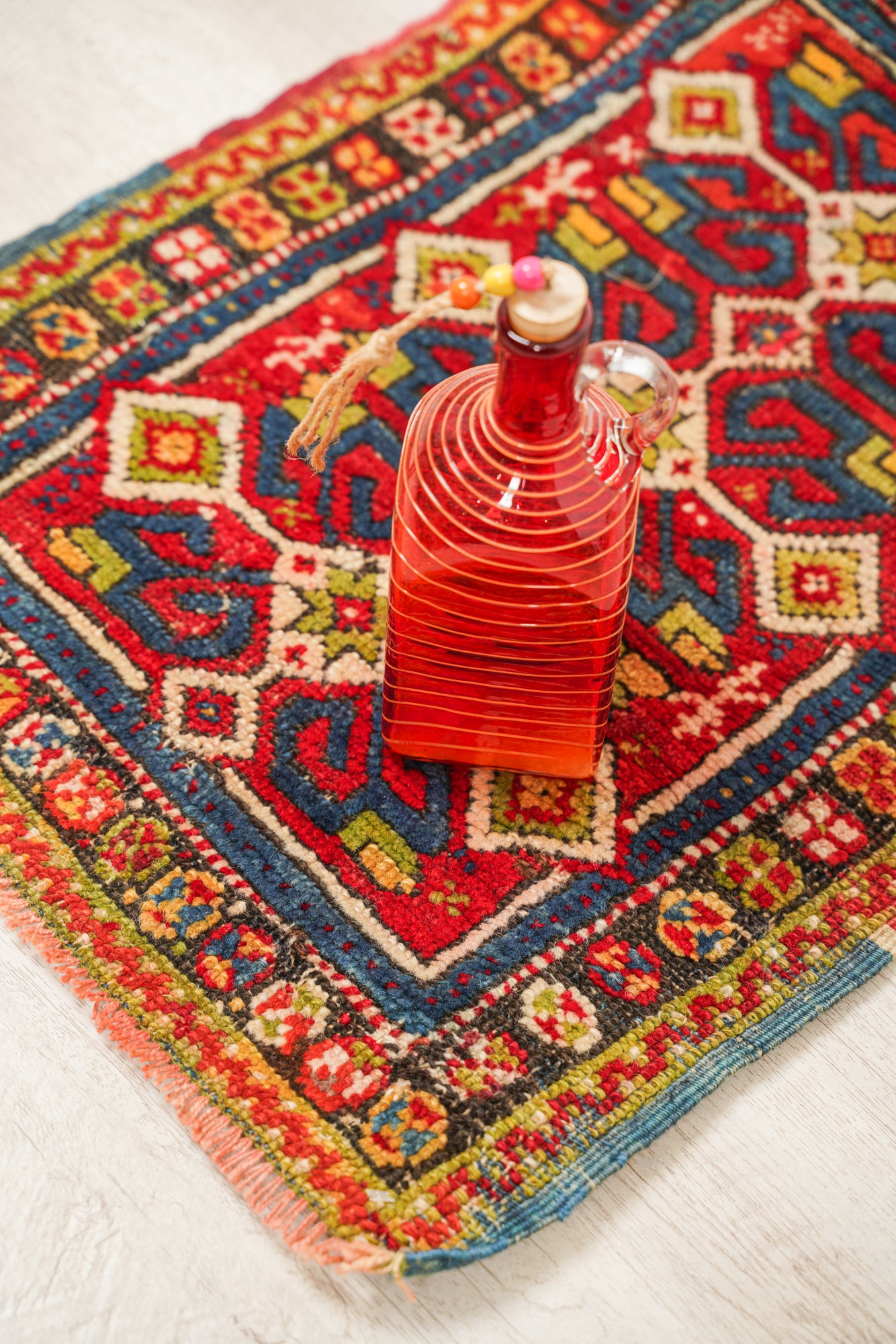 Antique Turkish Bergama Rug 2' x 1'6"