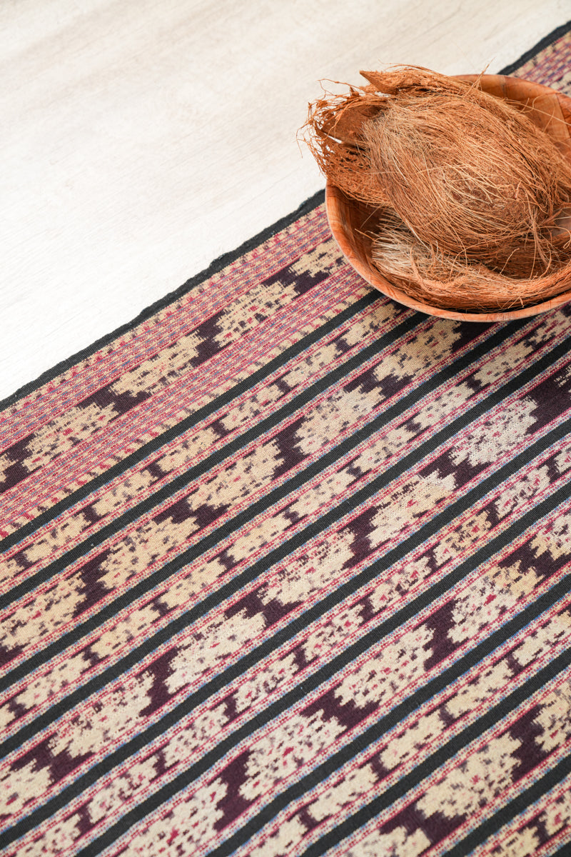 Vintage Indonesian Ikat Textile 7'3" x 3'9"