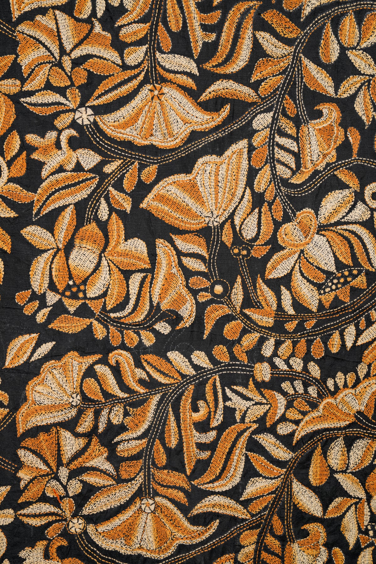 Vintage South ASIAN Needle Embroidery Textile 3'7" x 3'5"