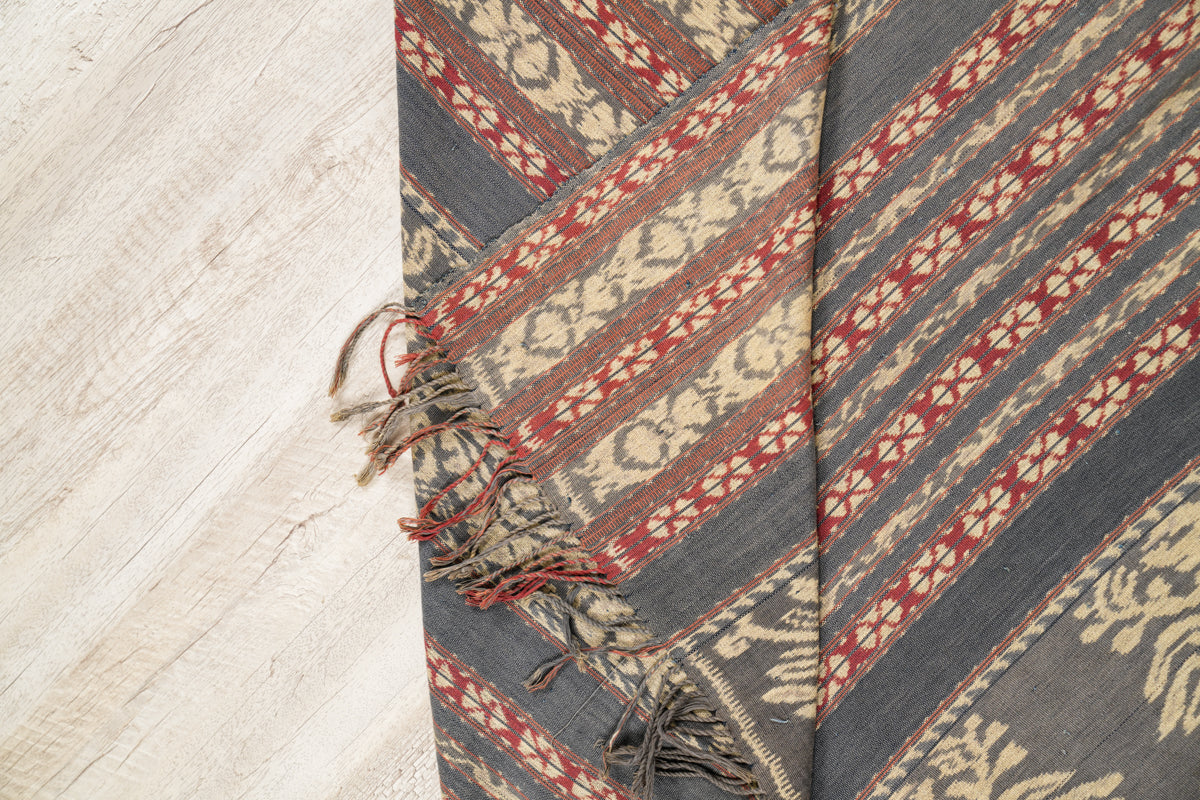 Vintage Indonesian Ikat Textile 7' x 3'10
