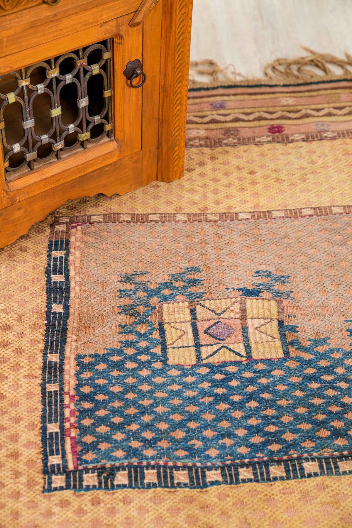 ANTIQUE TURKISH CECIM SOUMAK KILIM 5' x 4'2"