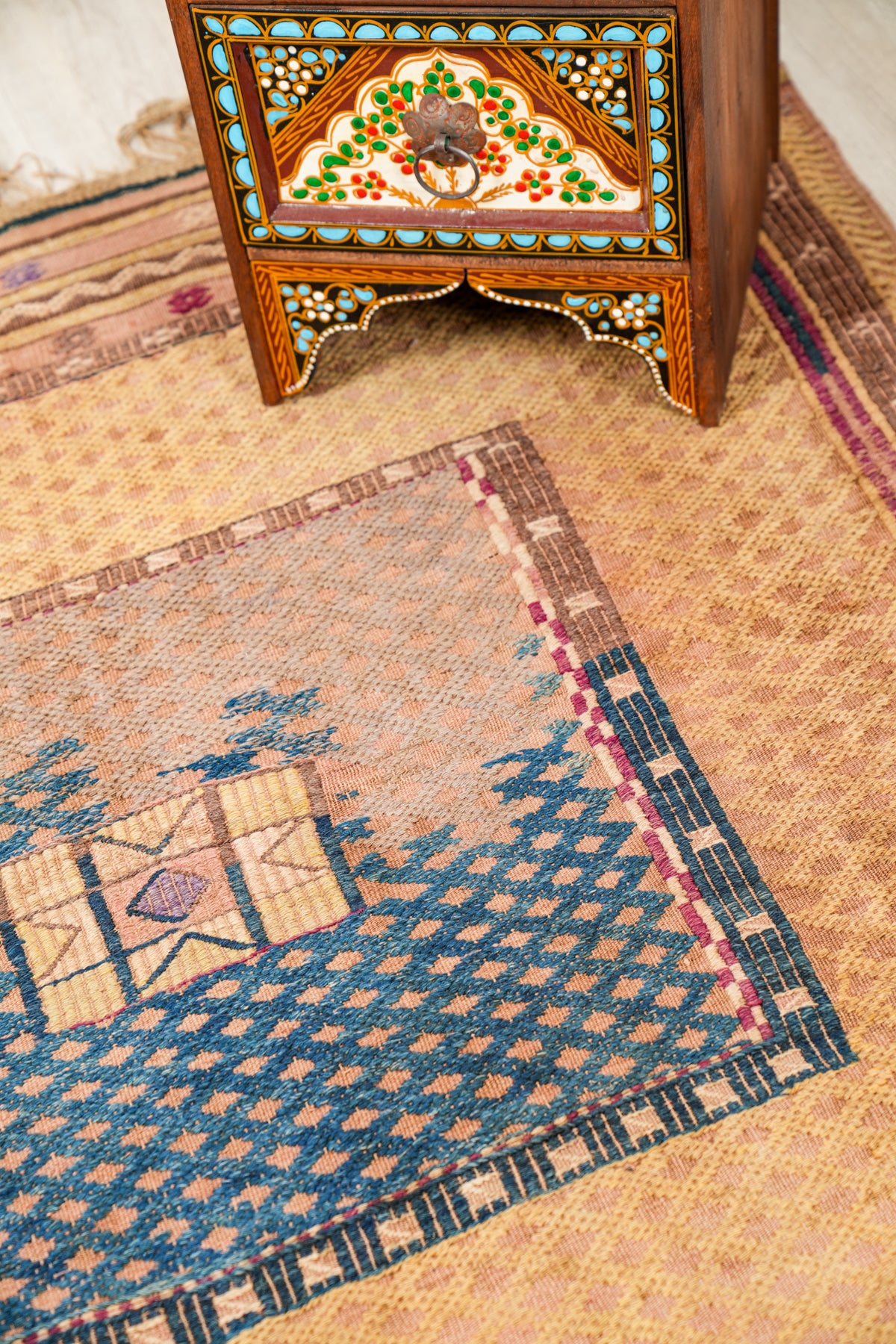 ANTIQUE TURKISH CECIM SOUMAK KILIM 5' x 4'2"