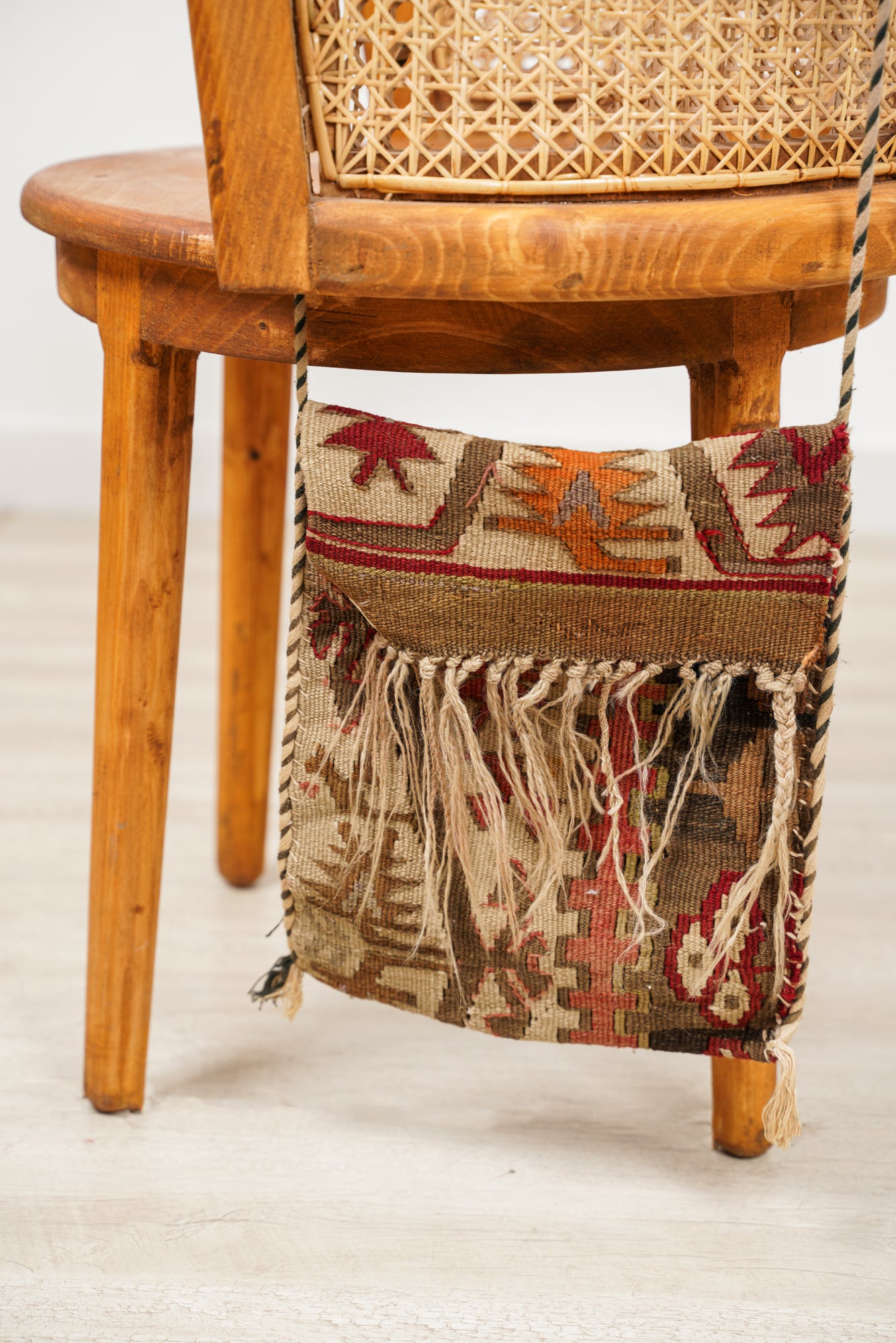 Vintage Turkish Kilim Bag 1'5" x 10"
