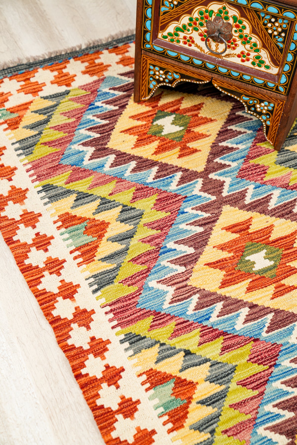 Modern Afghan Shirvan kilim 4'3" x 2'9"