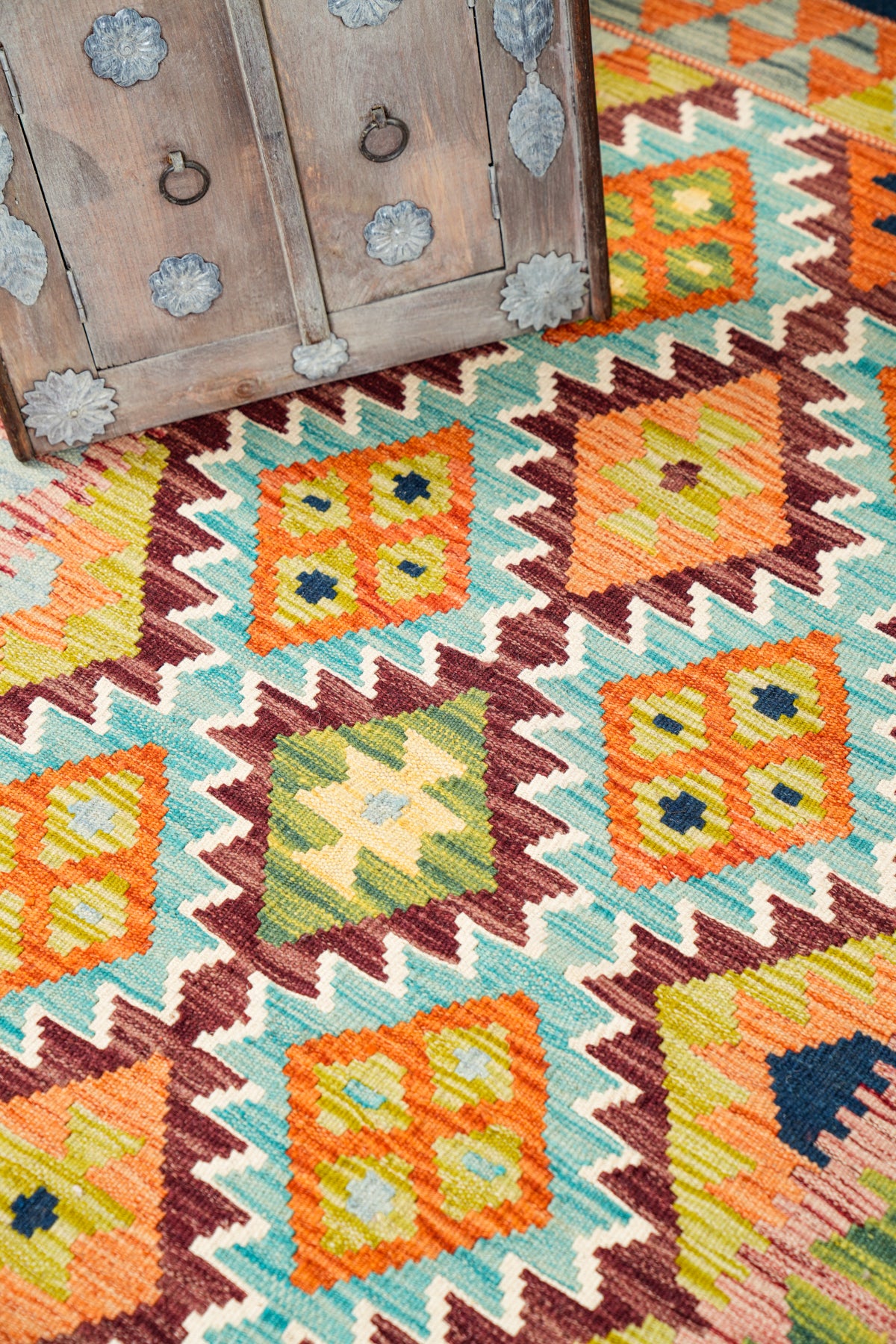 Modern Afghan Shirvan Kilim 5' x 3'5"