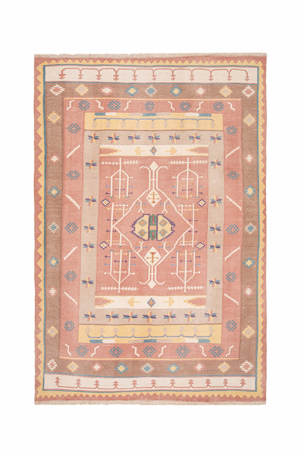 Vintage Indian Dhurrie Kilim 9' x 5'10"