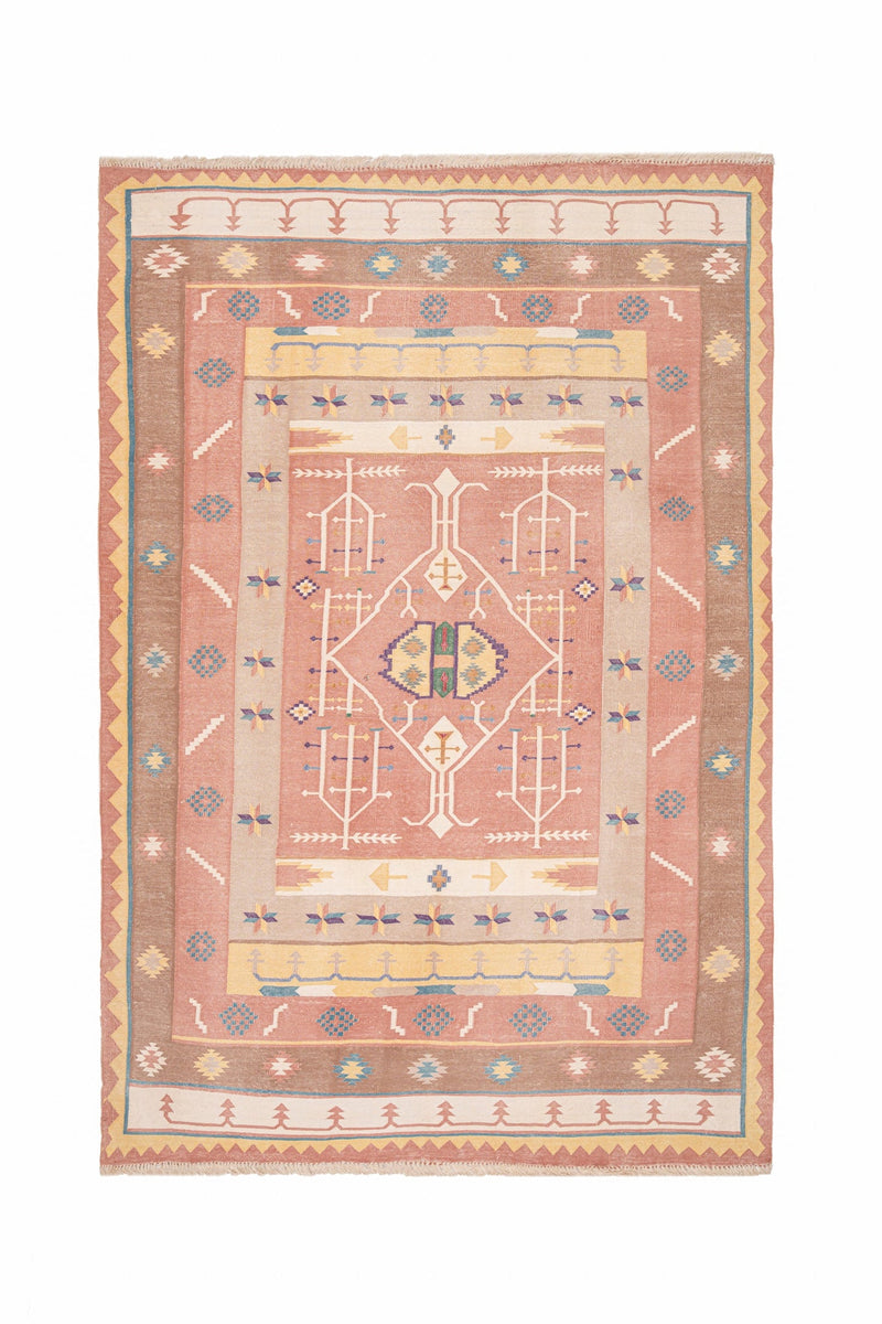 Vintage Indian Dhurrie Kilim 9' x 5'10"
