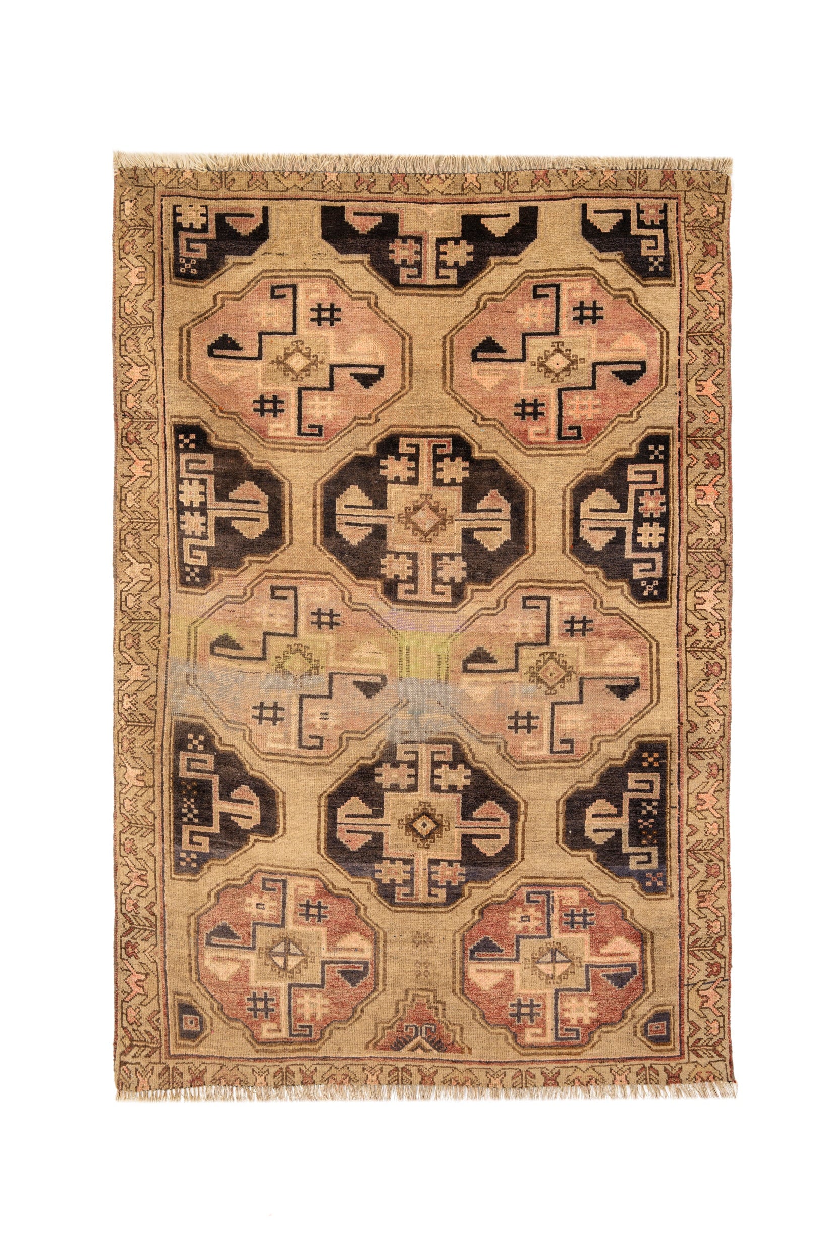 Vintage Turkmen Rug 6'5" x 4'4"