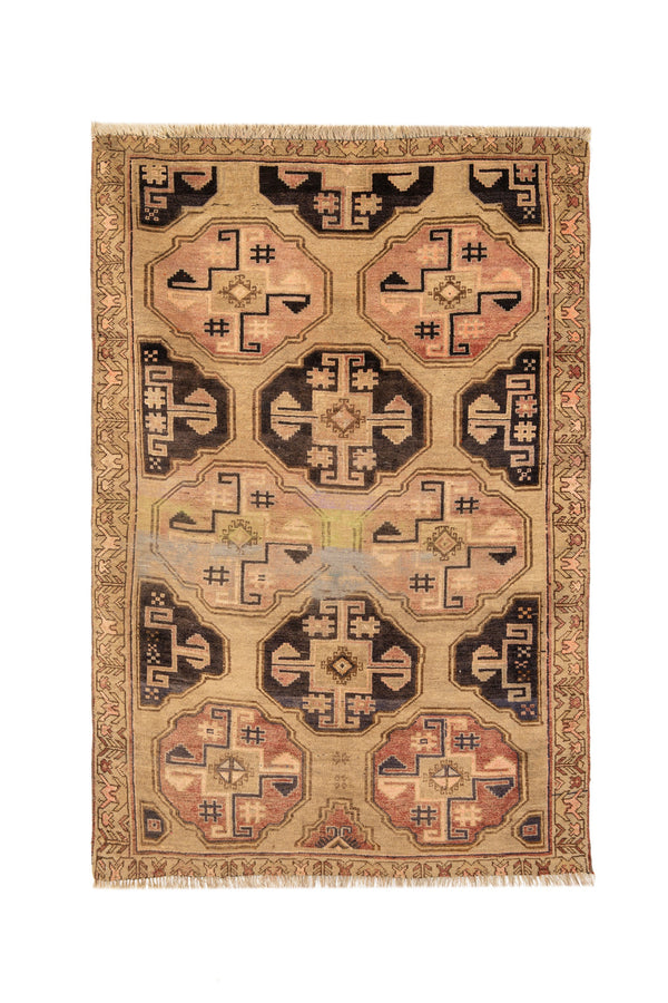 Vintage Turkmen Rug 6'5" x 4'4"