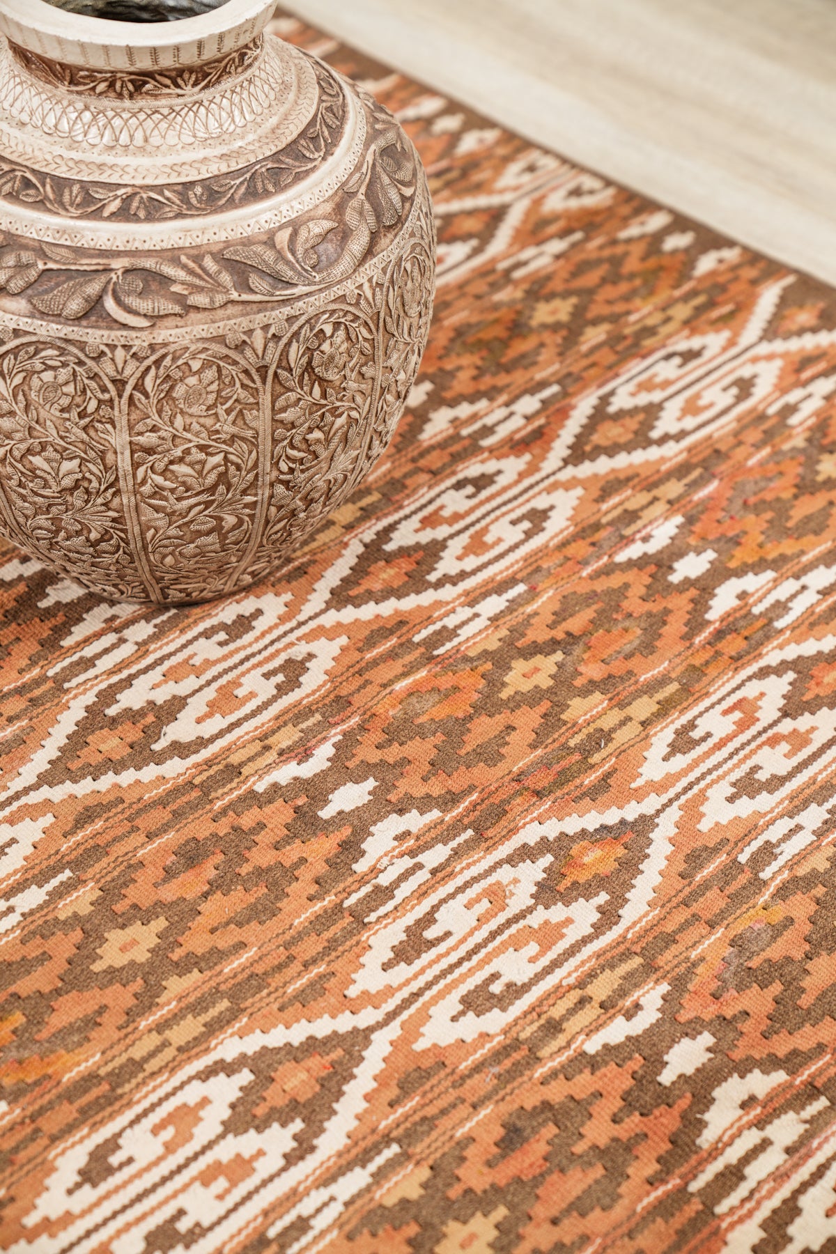Vintage Turkmen Soumak Kilim 7'4" x 4'3"