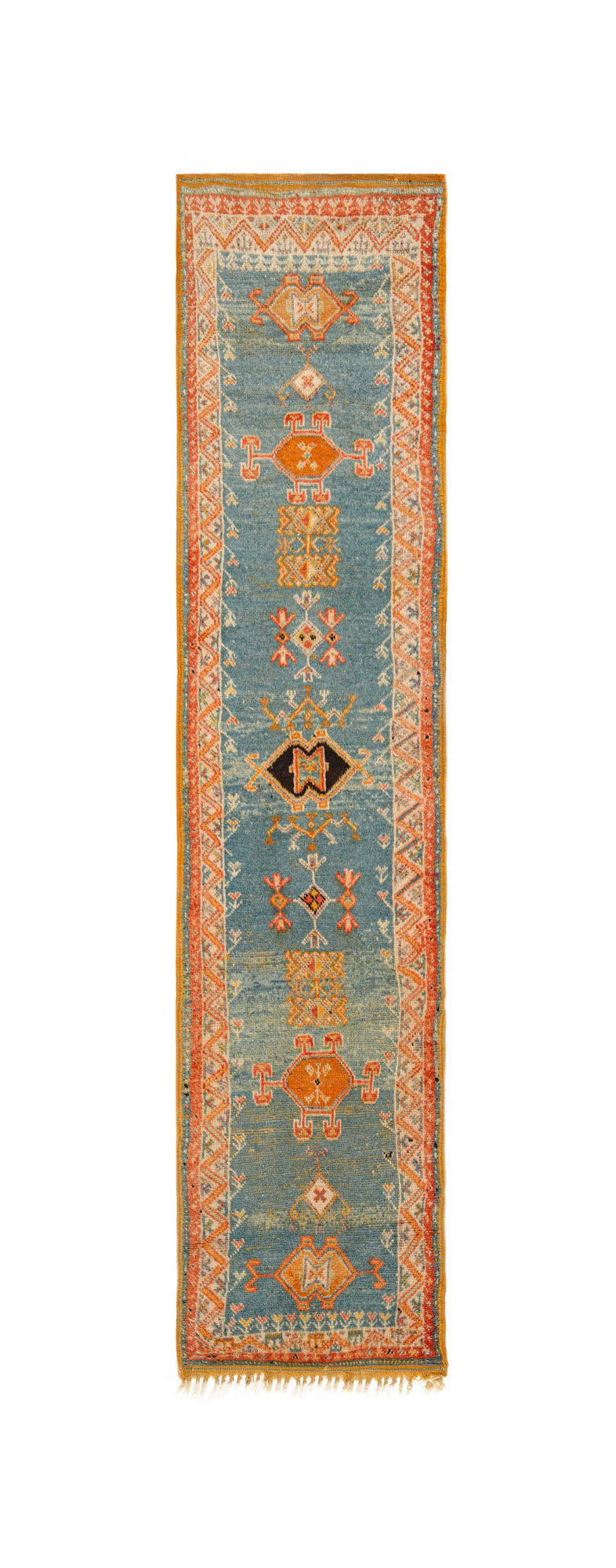Vintage Moroccan Runner Rug 8'10" x 2'