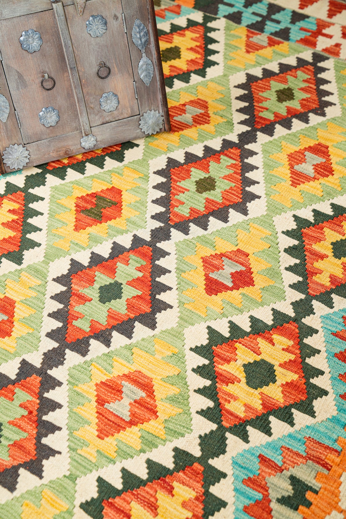 Modern Afghan Kazak Kilim 6'5" x 5'