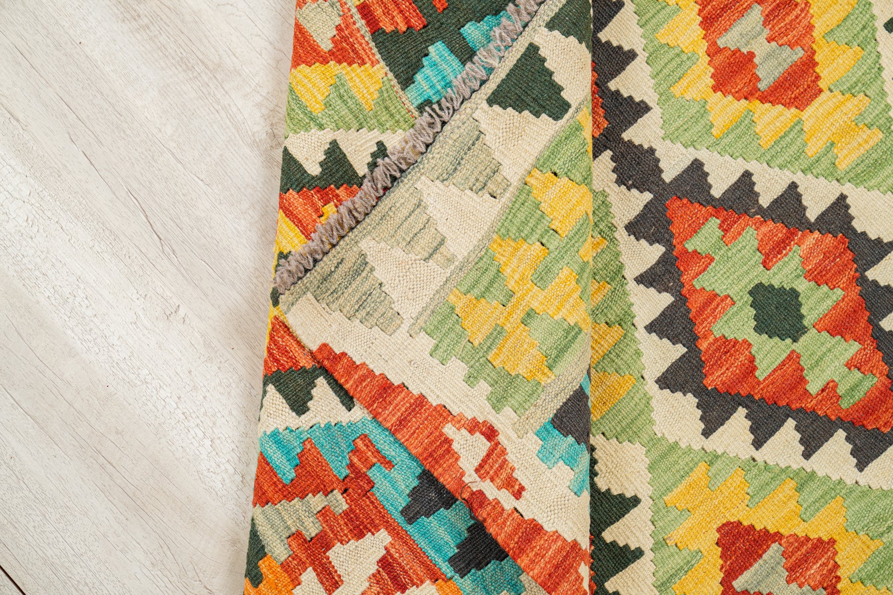 Modern Afghan Kazak Kilim 6'5" x 5'