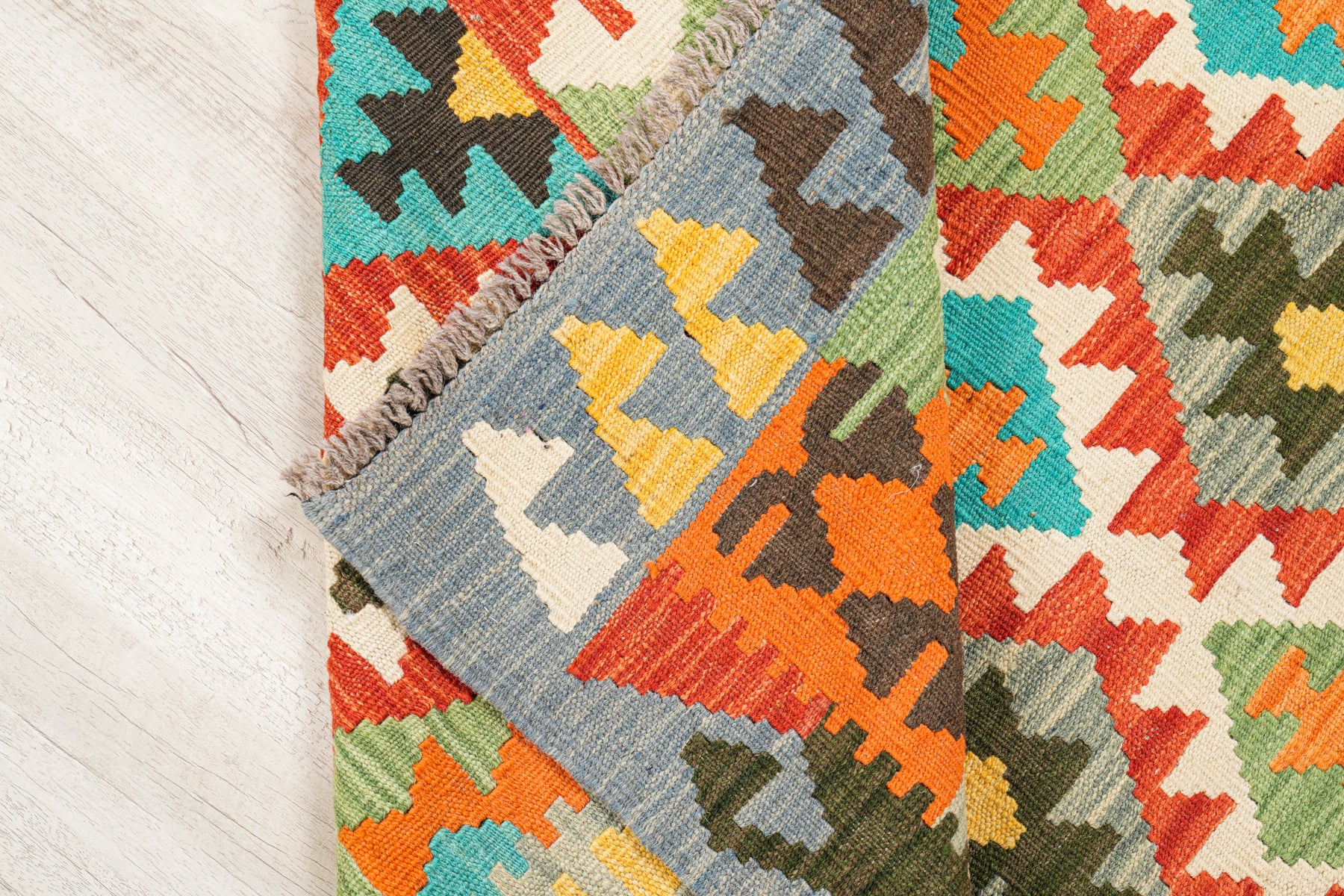 Modern Afghan Anatolian kilim 6'4" x 5'