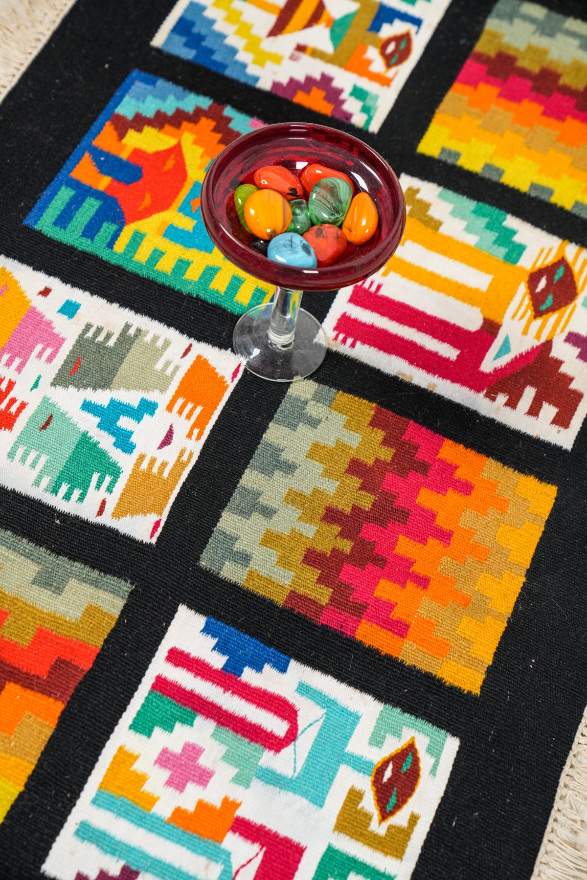 VINTAGE TUNISIAN GUFSA KILIM 3'9" x 1'6"