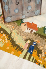 Vintage Scandinavian landscape Tapestry 3'8" x 2'