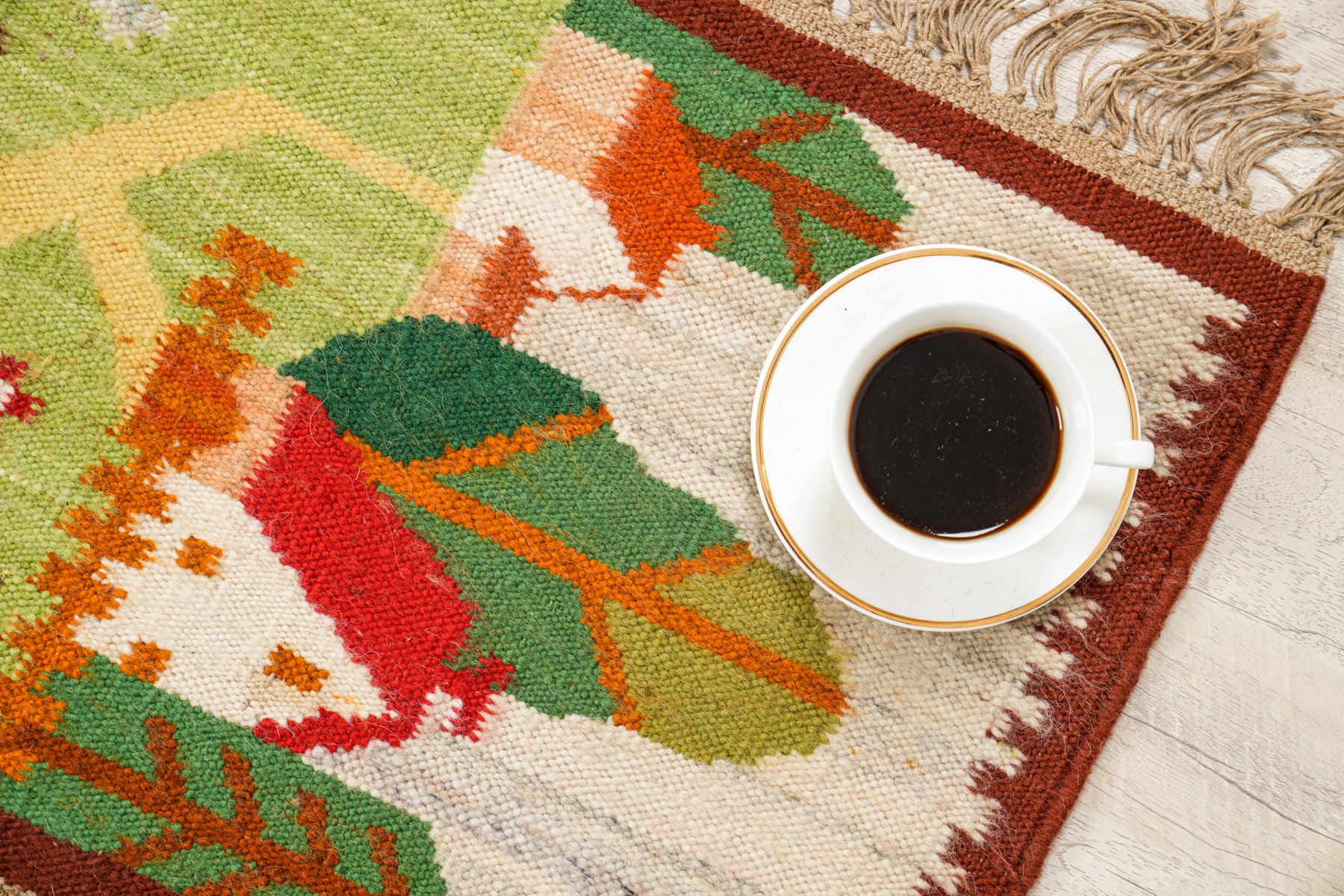 VINTAGE POLISH landscape TAPESTRY 1'8" x 1'6"