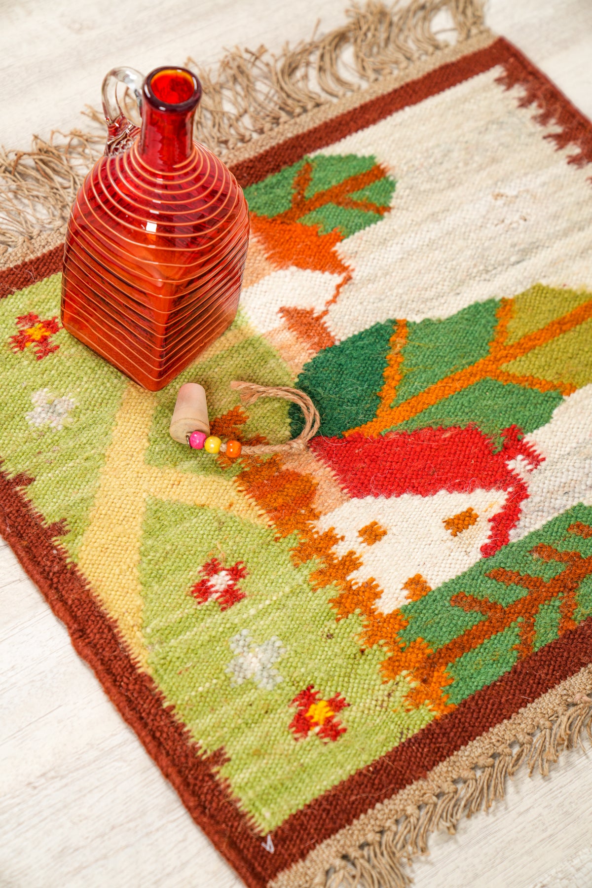 VINTAGE POLISH landscape TAPESTRY 1'8" x 1'6"