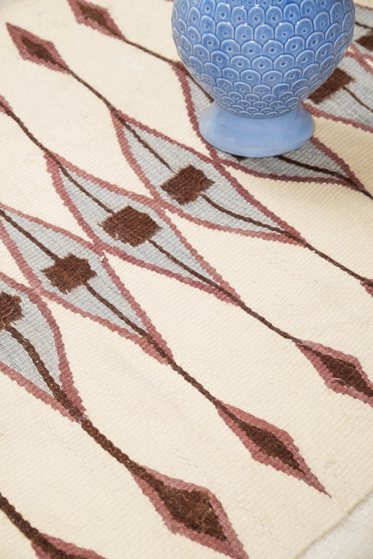 Vintage African Lesotho Mohair Kilim 4'6" x 3'