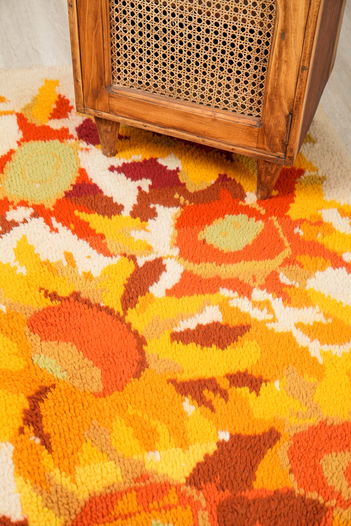 Vintage Scandinavian Rya Rug 4'10" x 3'