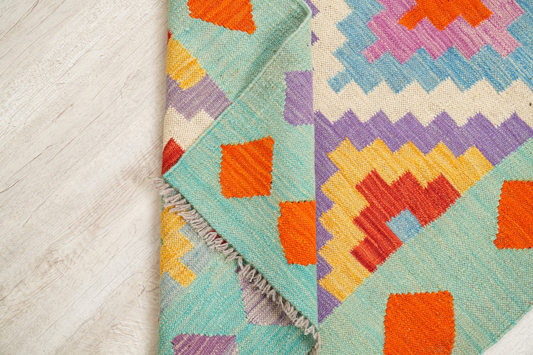 Modern Shirvan Hallway kilim 12'10" x 2'10"