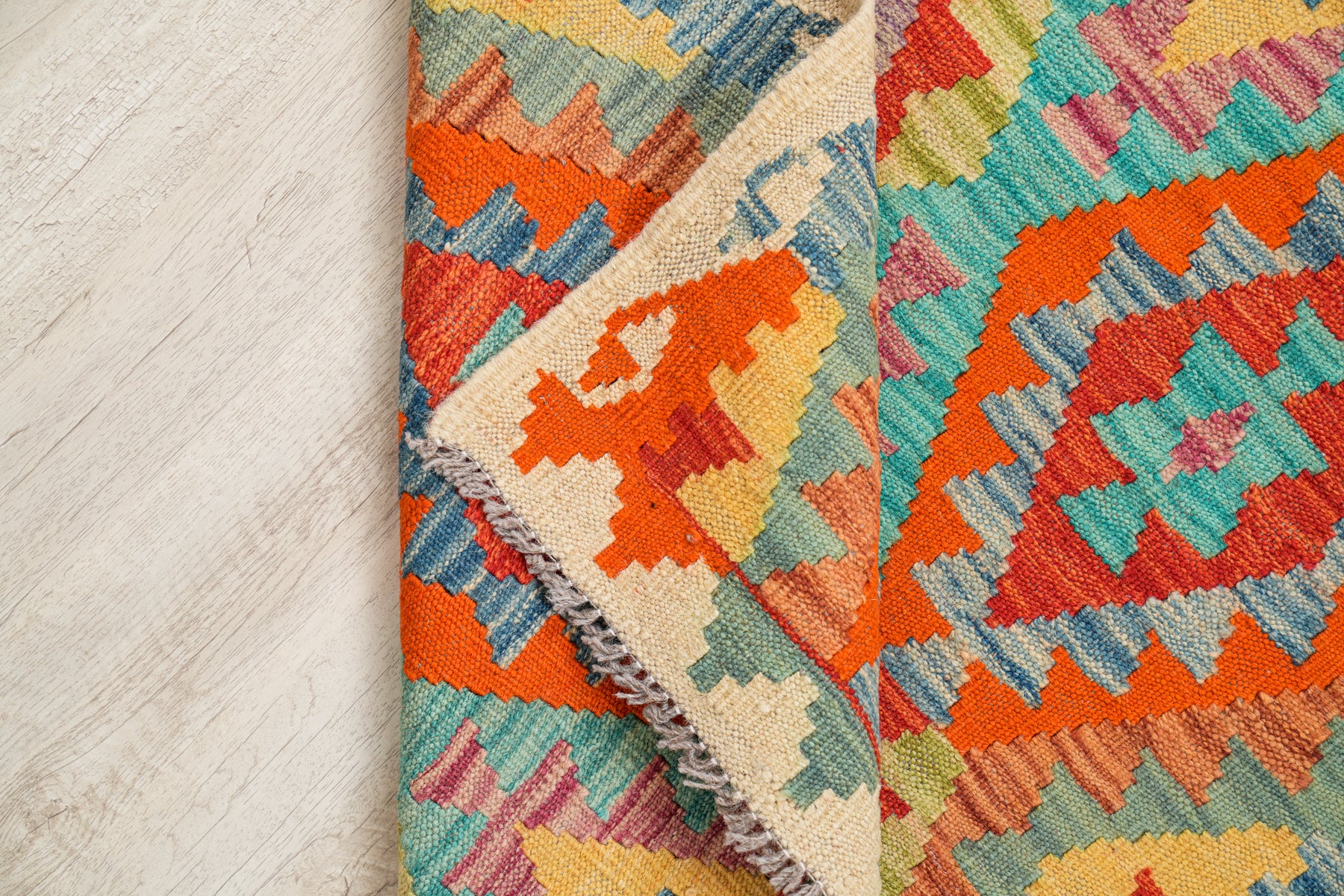 contemporary Kazak hallway Kilim 9'10" x 2'10"