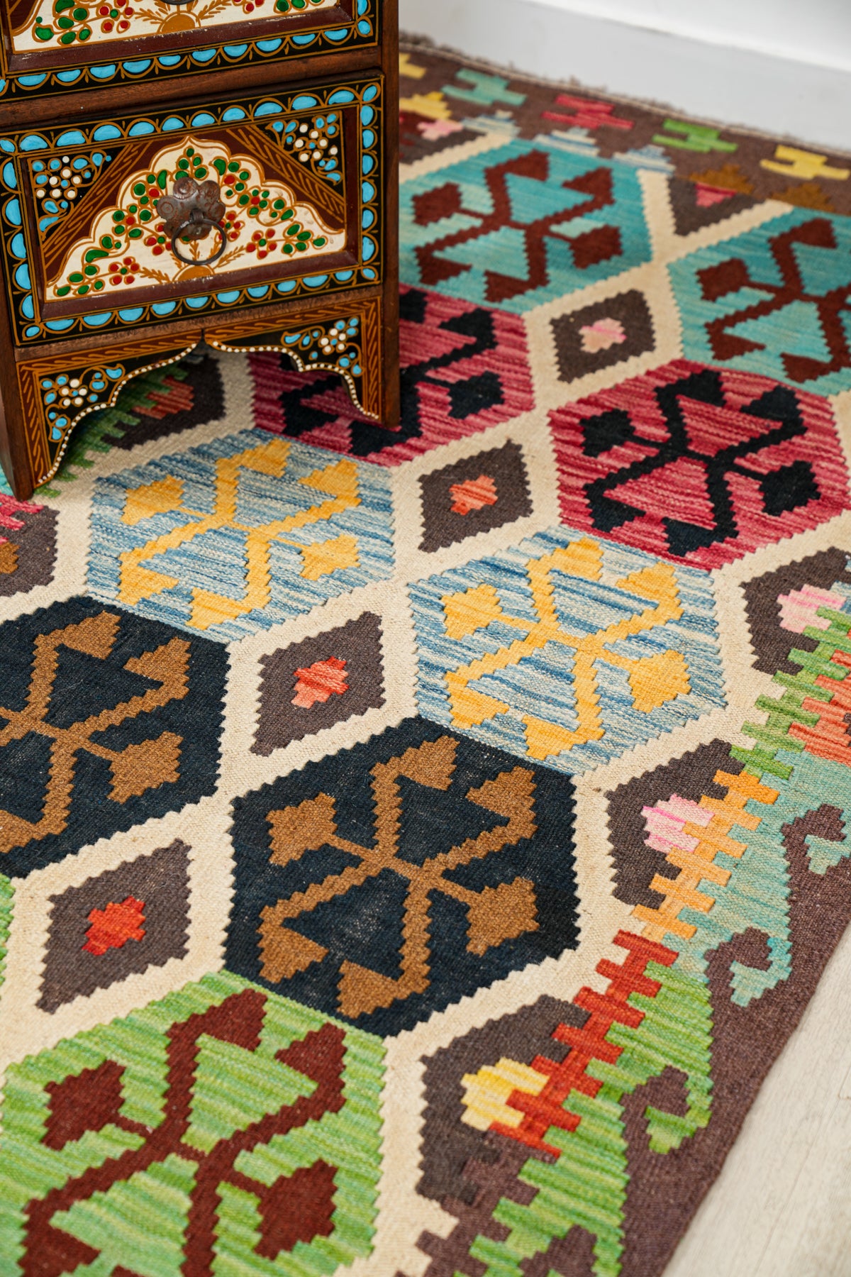 Modern Anatolian hallway Kilim 10' x 3'