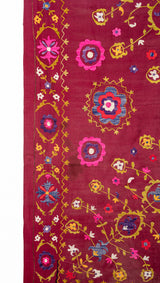 Vintage Uzbek Suzani Textile 7'2" x 5'3"