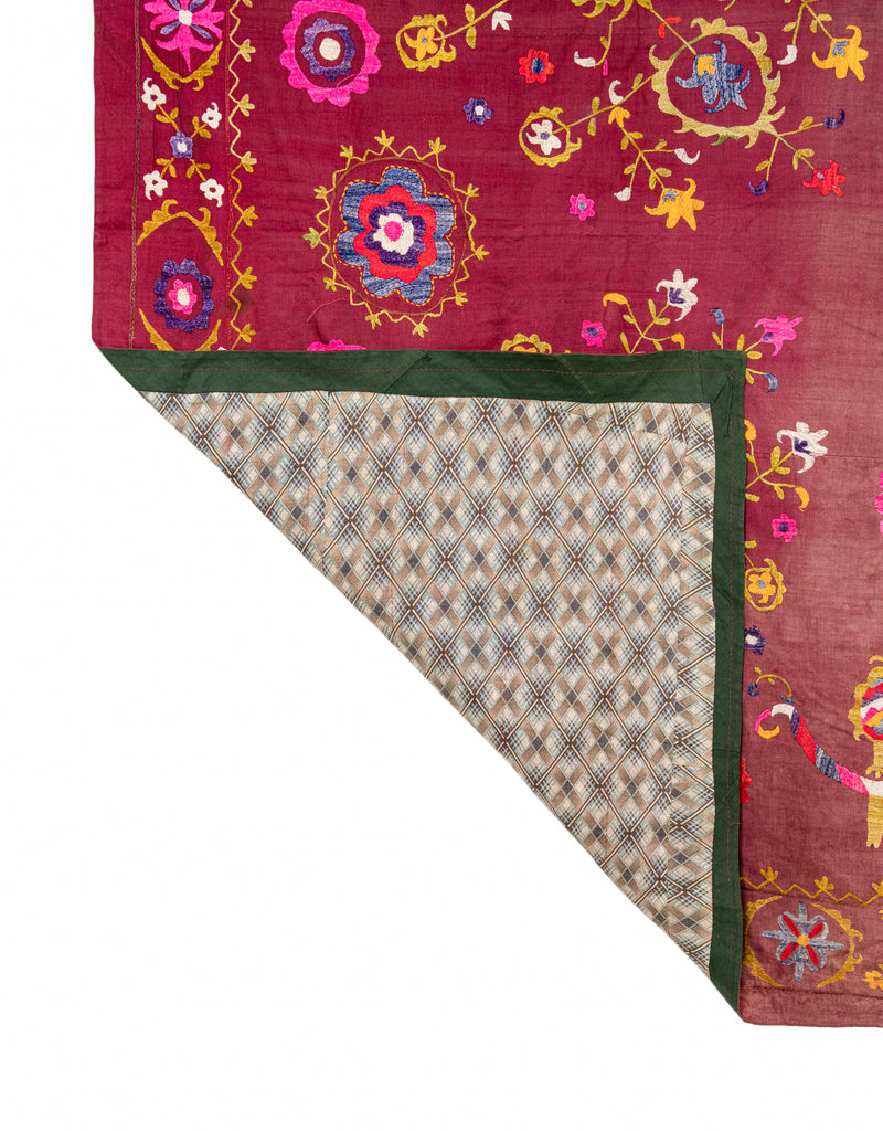 Vintage Uzbek Suzani Textile 7'2" x 5'3"
