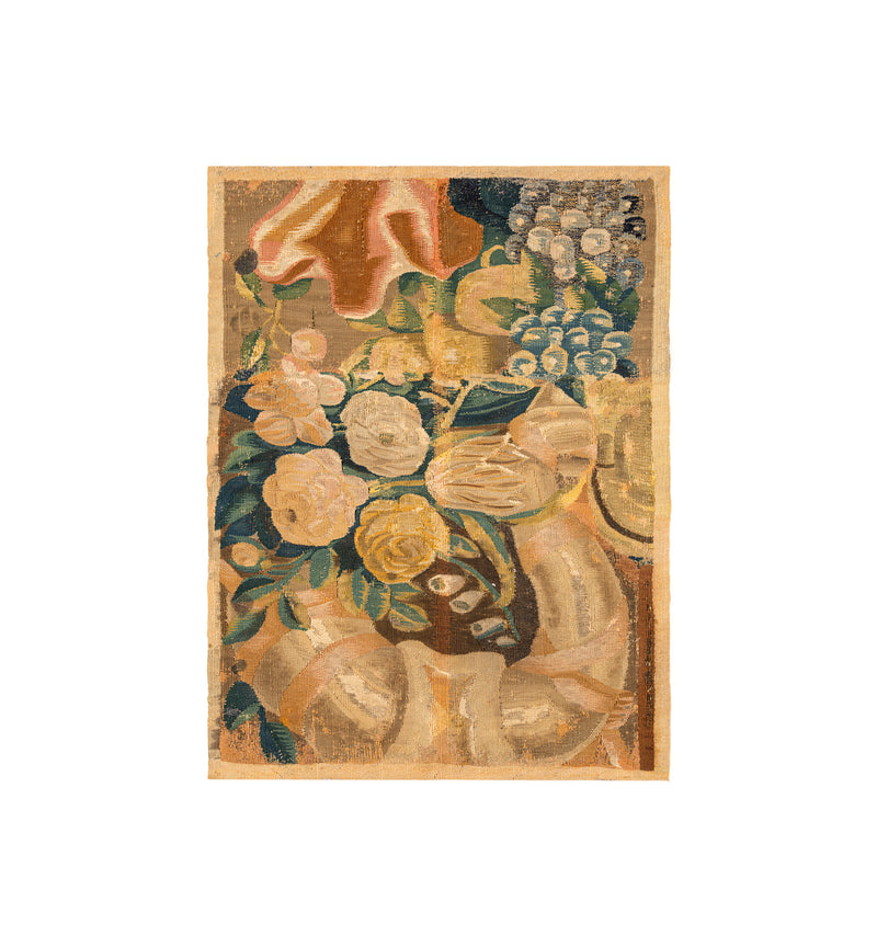 Antique French Aubusson Tapestry fragment 2' x 1'7"