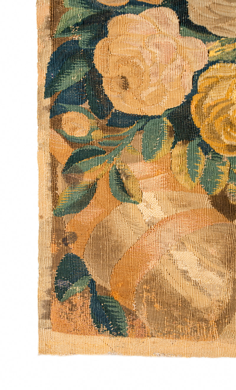 Antique French Aubusson Tapestry fragment 2' x 1'7"