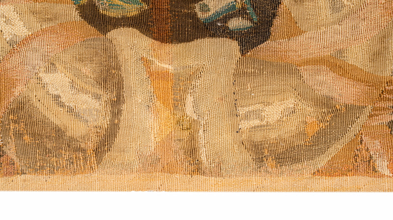 Antique French Aubusson Tapestry fragment 2' x 1'7"