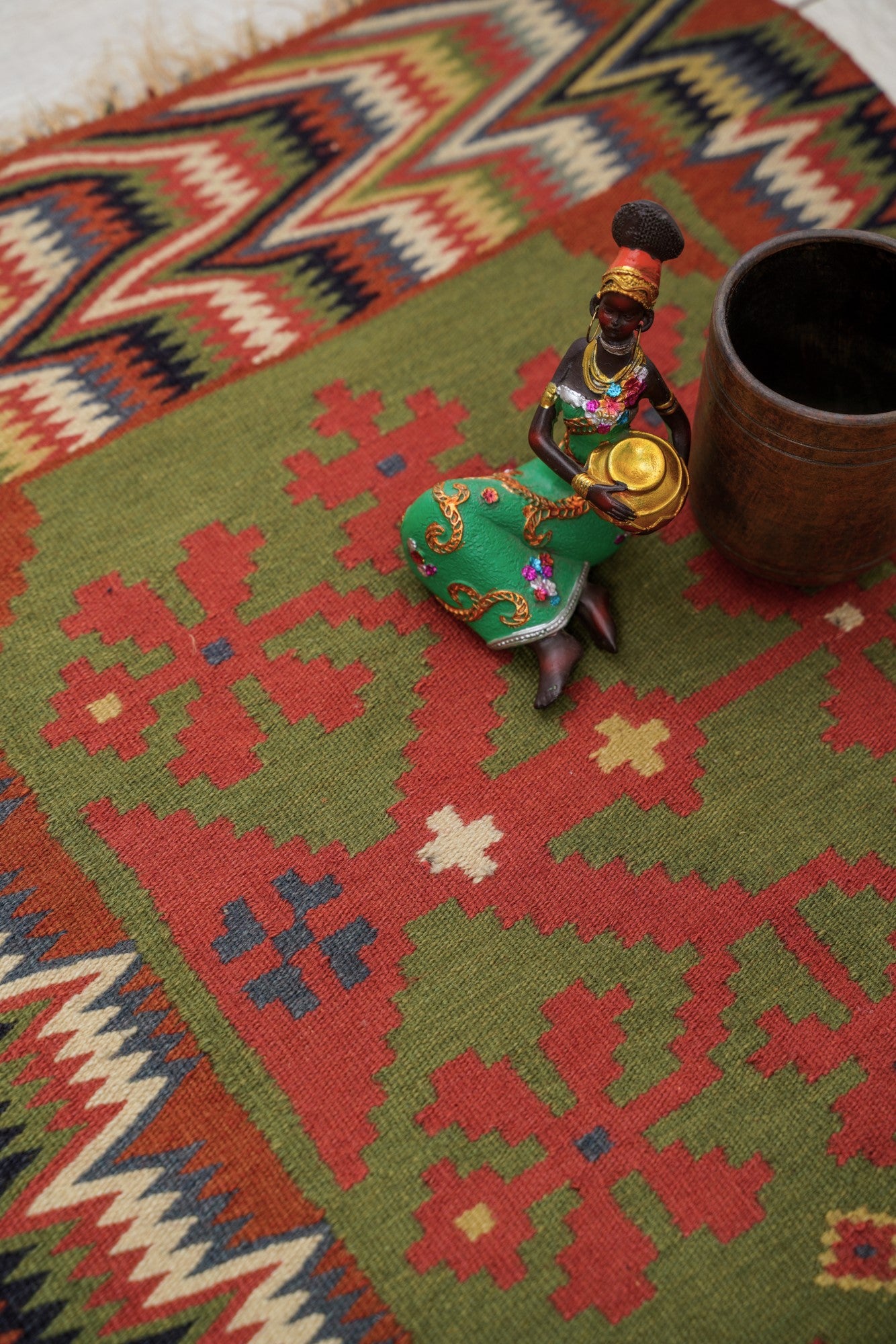 Antique Swedish Rolakan Tapestry 3'9" x 1'9"