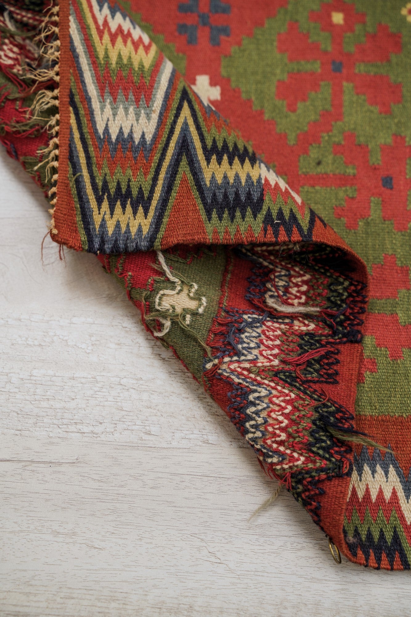 Antique Swedish Rolakan Tapestry 3'9" x 1'9"