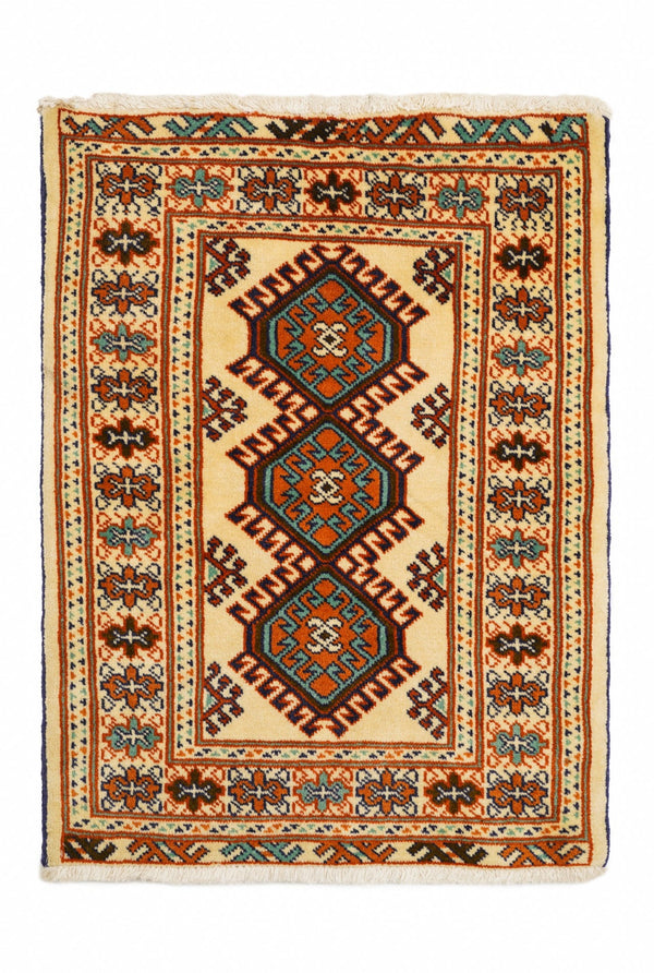 Vintage Turkoman Rug 3' x 2'1"