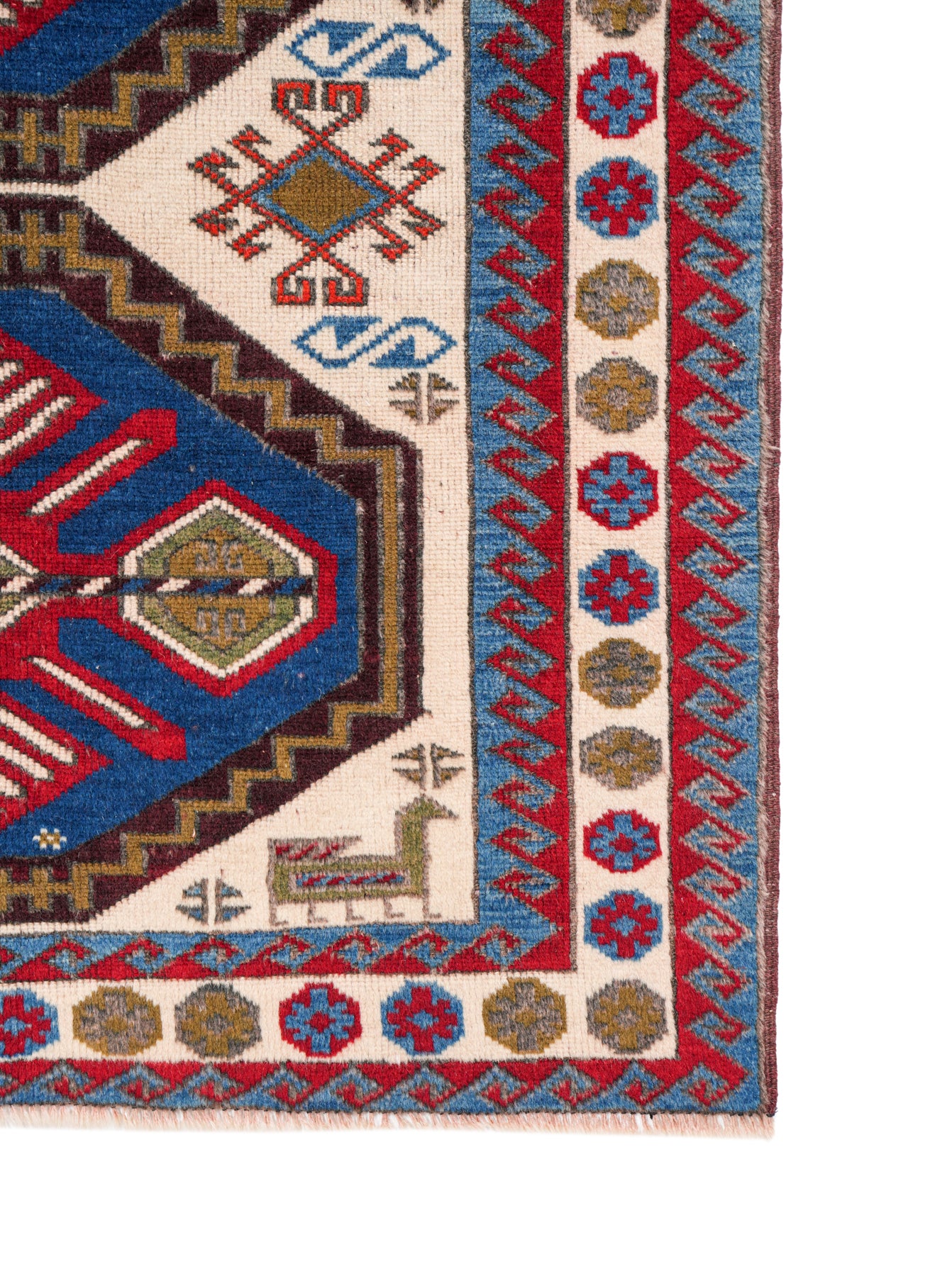Vintage Fine Turkish Kazak Rug 5'8" x 3'6"