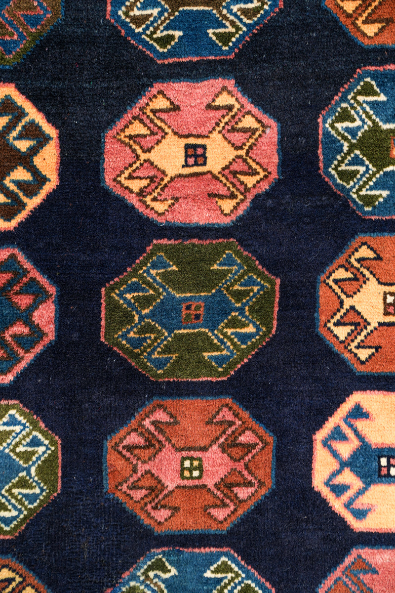 Vintage Afghan Tribal hallway Rug 8'9" x 3'