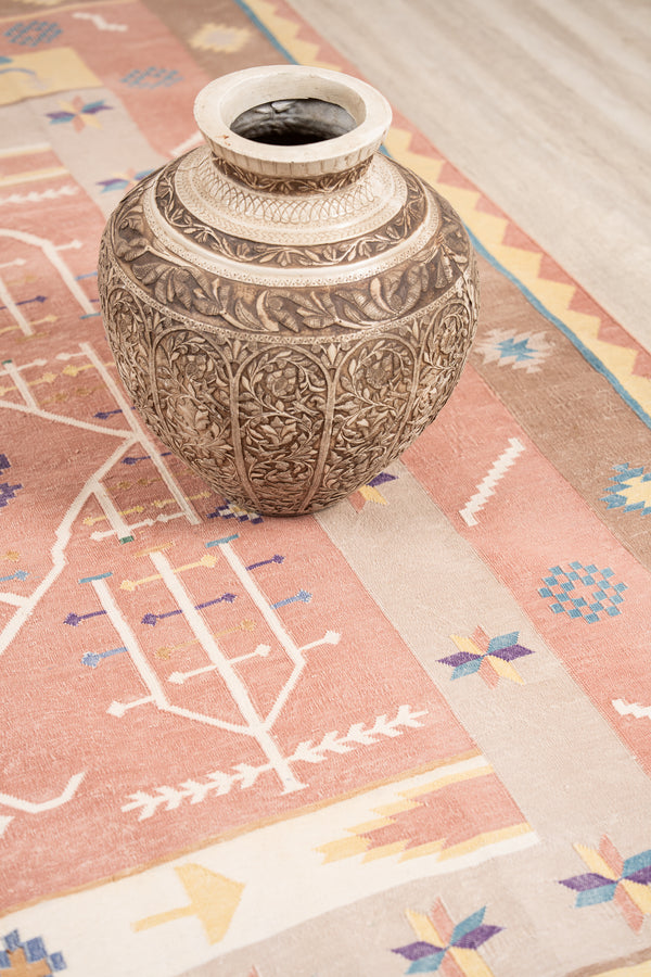 Vintage Indian Dhurrie Kilim 9' x 5'10"