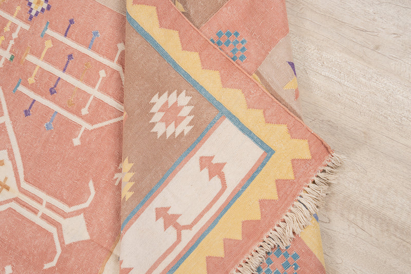 Vintage Indian Dhurrie Kilim 9' x 5'10"