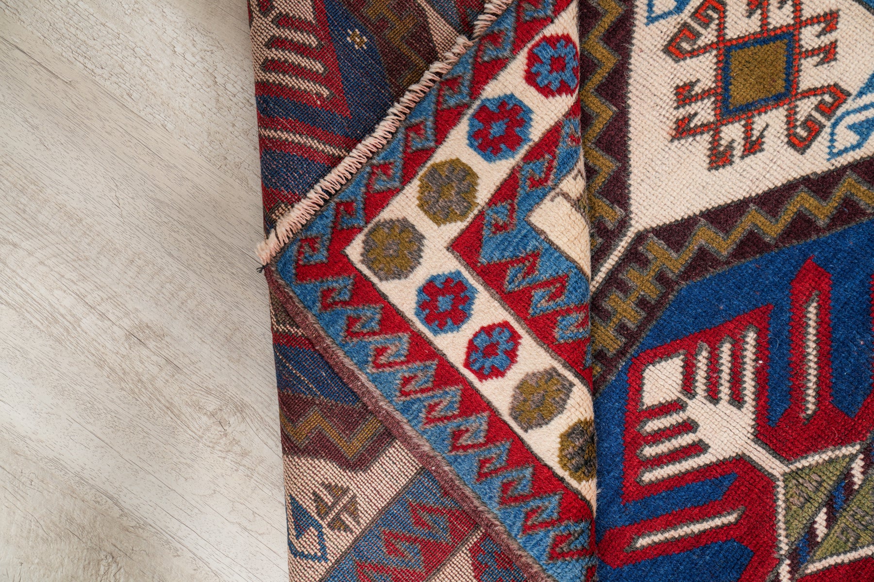 Vintage Fine Turkish Kazak Rug 5'8" x 3'6"