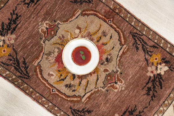 Antique Anatolian Yastik rug 3' x 1'7"